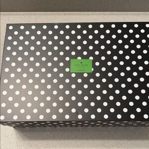 Kate Spade Black and White Polka Dot Box